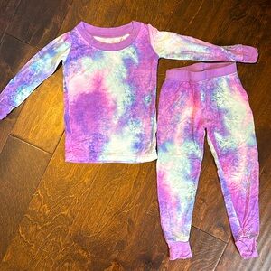 Little Sleepies Purple Watercolor 2 Piece Pajama Set